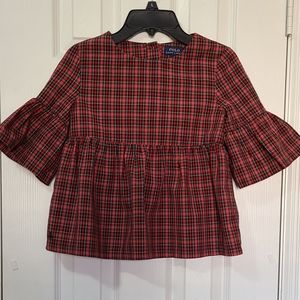 Polo Ralph Lauren Plaid Perplum Top